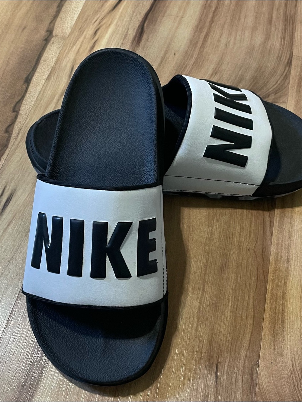Nike Offcourt Men's Slides Size 8 Black White Marbled Sandal DA2545-001